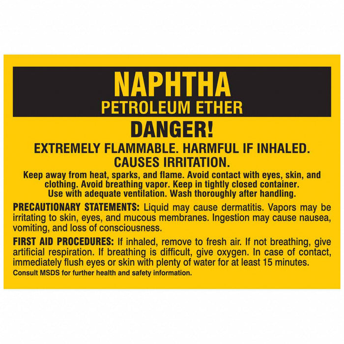 NFPALabel 2inH 2-7/8inW Polyester PK25