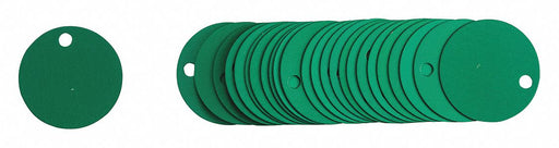 Blank Tag Aluminum 1 1/2in W Green PK25
