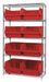 Bin Shlvng 18inx74inx42in Red