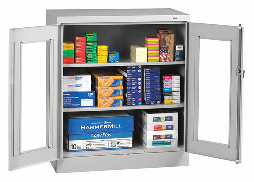 E4467 Storage Cabinet 42 x36 x18 LtGry 2Shlv