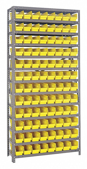 E1506 Bin Shlvng 12inx75inx36in Yellow