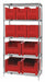 F1593 Bin Shlvng 18inx74inx36in Red