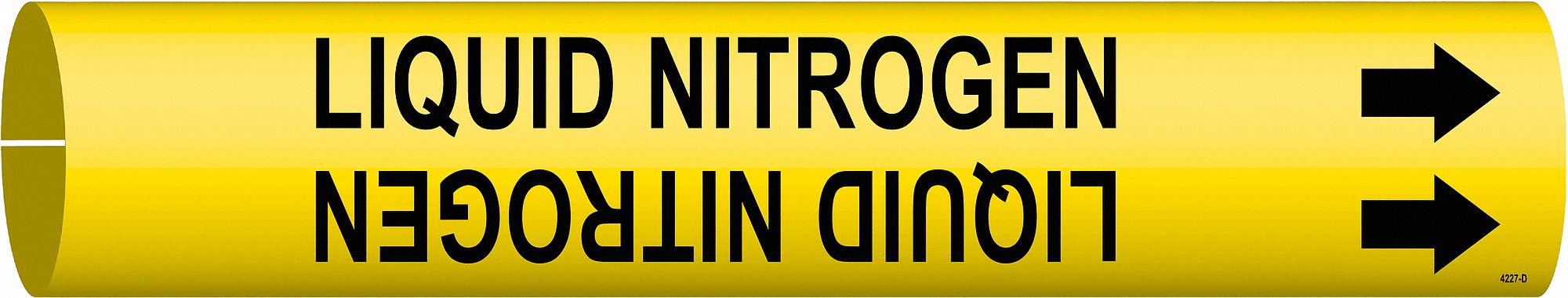 Pipe Marker Liquid Nitrogen 2 13/16in H