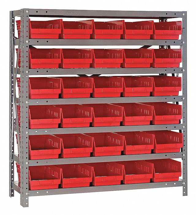 E1512 Bin Shlvng 12inx39inx36in Red