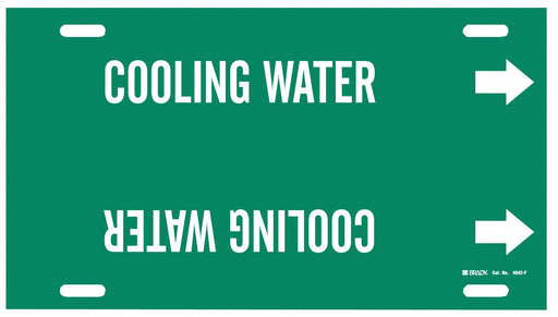Pipe Marker Cooling Water 8 in H 16 in W