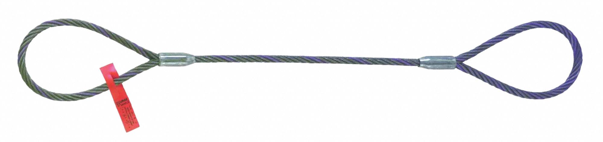 M5731 Wire Rope Sling 10ft L 1 300 lb Load Cap