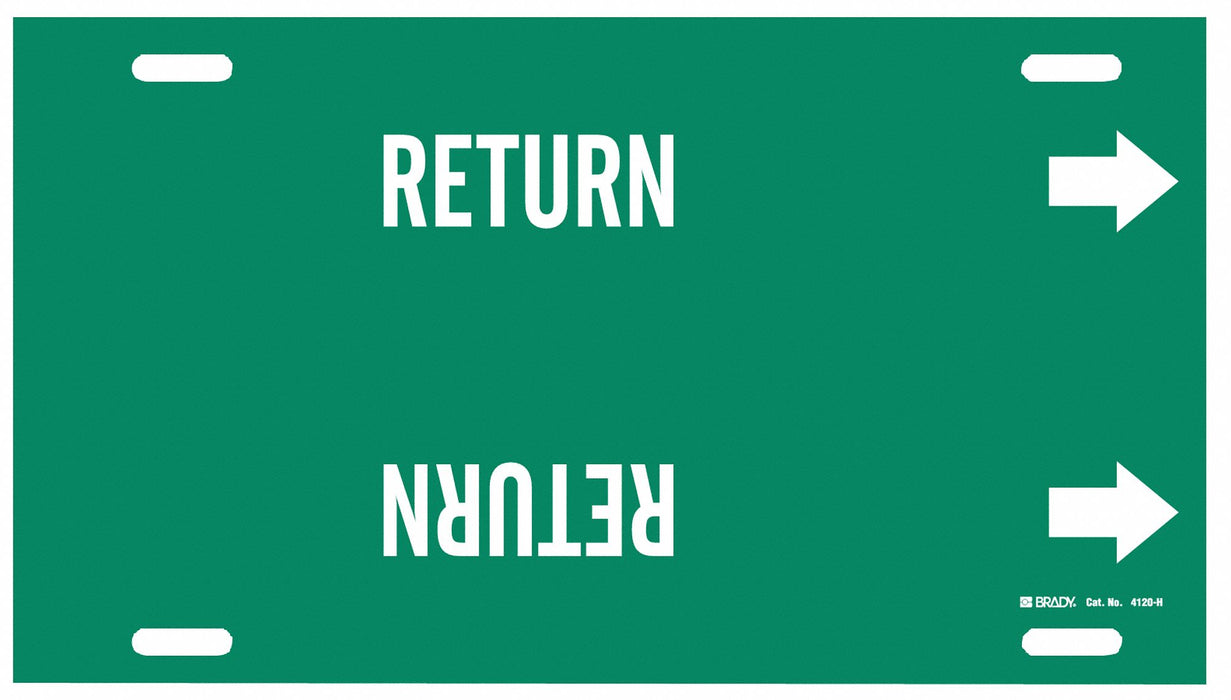Pipe Marker Return 10 in H 32 in W
