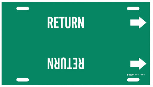 Pipe Marker Return 10 in H 32 in W