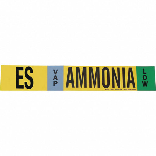 Pipe Marker Ammonia 2 1/4 in H 14 in W