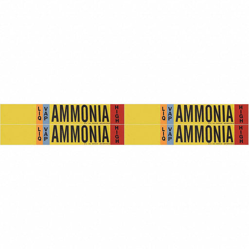 Pipe Marker Ammonia 1 1/8in H 7in W
