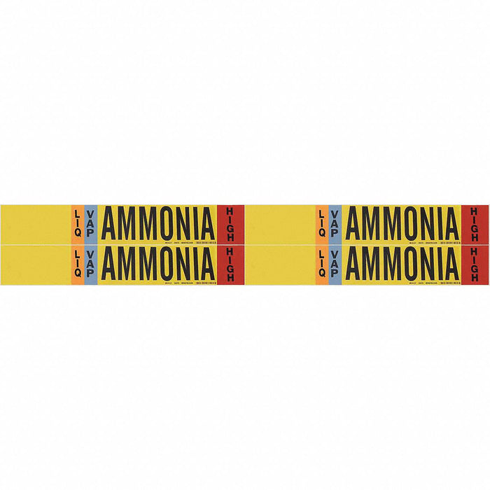 Pipe Marker Ammonia 1 1/8in H 7in W