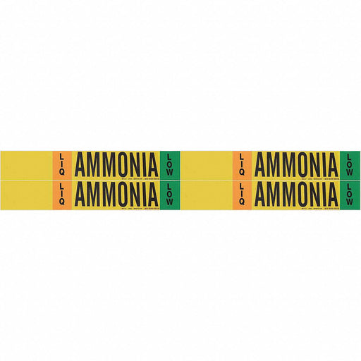 Pipe Marker Ammonia 1 1/8in H 7in W