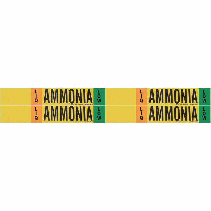 Pipe Marker Ammonia 1 1/8in H 7in W