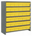 E7216 Enclosed Bin Shlvng 18x39x36in Yellow