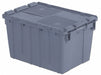 E3369 AttachedLidTote 21.75inL 15.25inW Gray