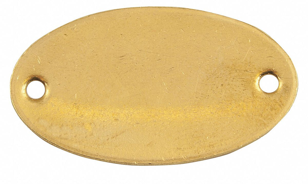 Blank Tag Brass 1in H 1 7/8in W PK25