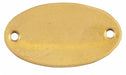 Blank Tag Brass 1in H 1 7/8in W PK25