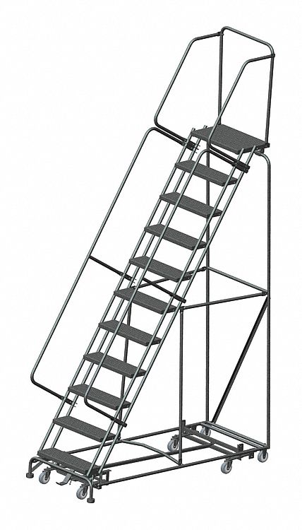Lockstep Rolling Ladder Steel 110 In.H