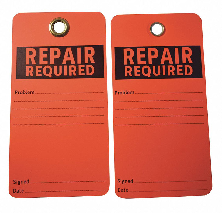Tag Red Cardstock 3inH 5-3/4inW PK25