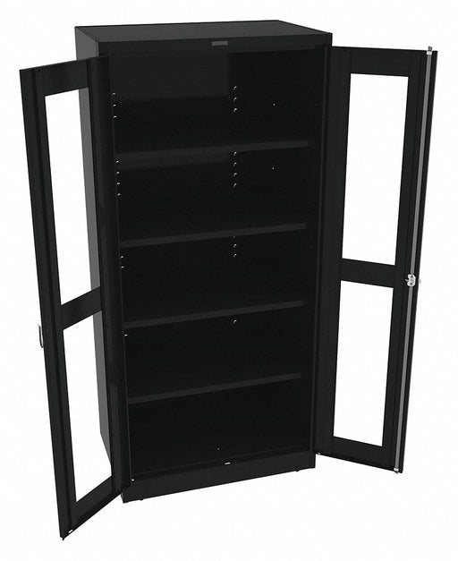 Storage Cabinet 78 x36 x24 Black 4Shlv