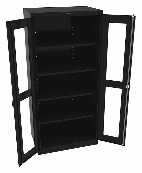 Storage Cabinet 78 x36 x24 Black 4Shlv