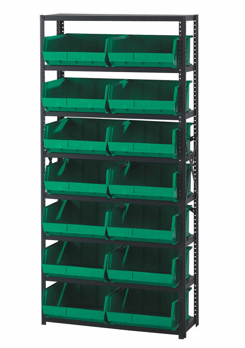 E1499 Bin Shlvng 12inx75inx36in Black