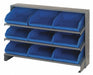 E1543 Bench Pick Rack 12x21x36in Blue