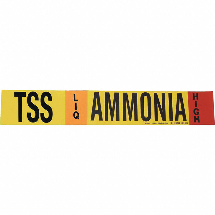 Pipe Marker Ammonia 4 in H 24 in W