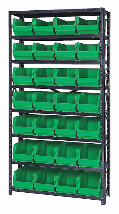 E1498 Bin Shlvng 12inx75inx36in Green