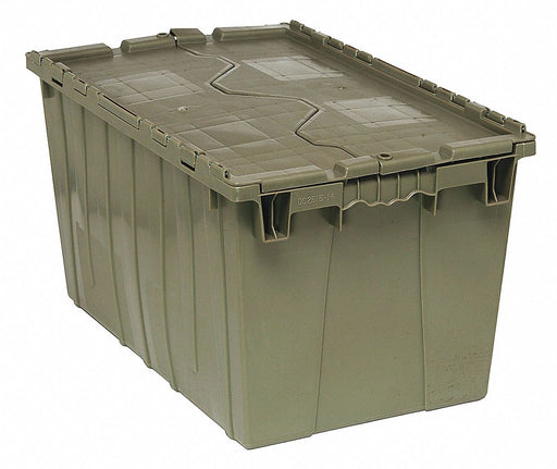 AttachedLidTote 25.375inL 16.25inW Gray