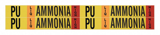 Pipe Marker Ammonia 1 1/8 in H 7 in W