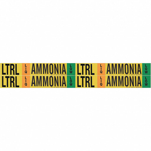 Pipe Marker Ammonia 1 1/8in H 7in W