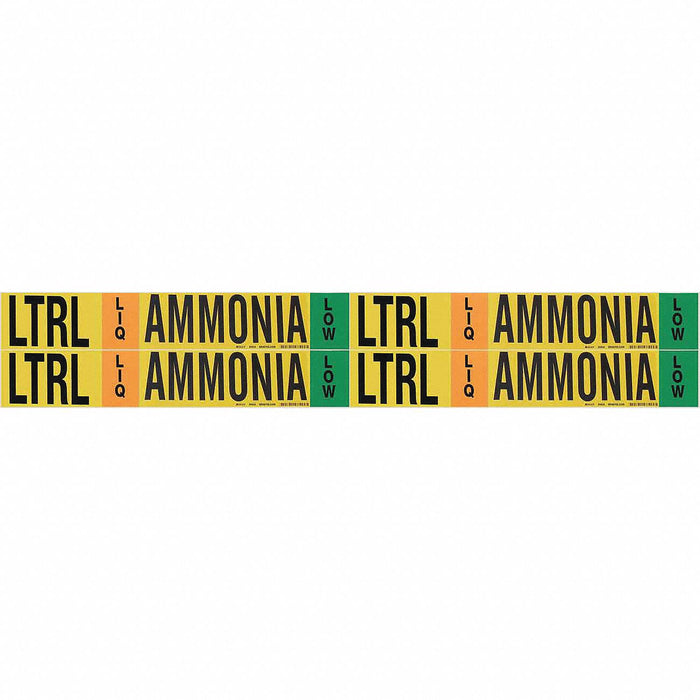 Pipe Marker Ammonia 1 1/8in H 7in W