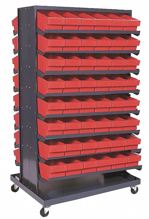J0326 Mobile Pick Rack Red Steel