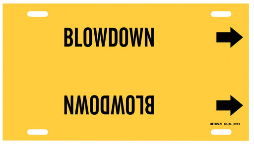 Pipe Marker Blowdown 10 in H 24 in W