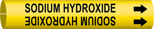 Pipe Marker Sodium Hydroxide 13/16in H