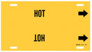 Pipe Marker Hot 10 in H 32 in W