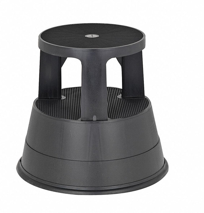 Office Step Stool Black 15 in H