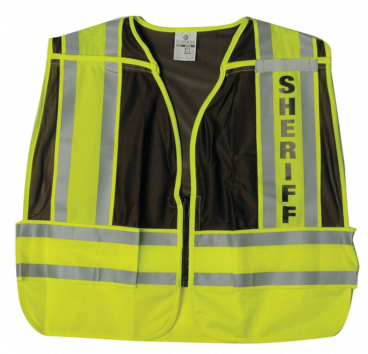 Safety Vest Brown Sheriff M/XL