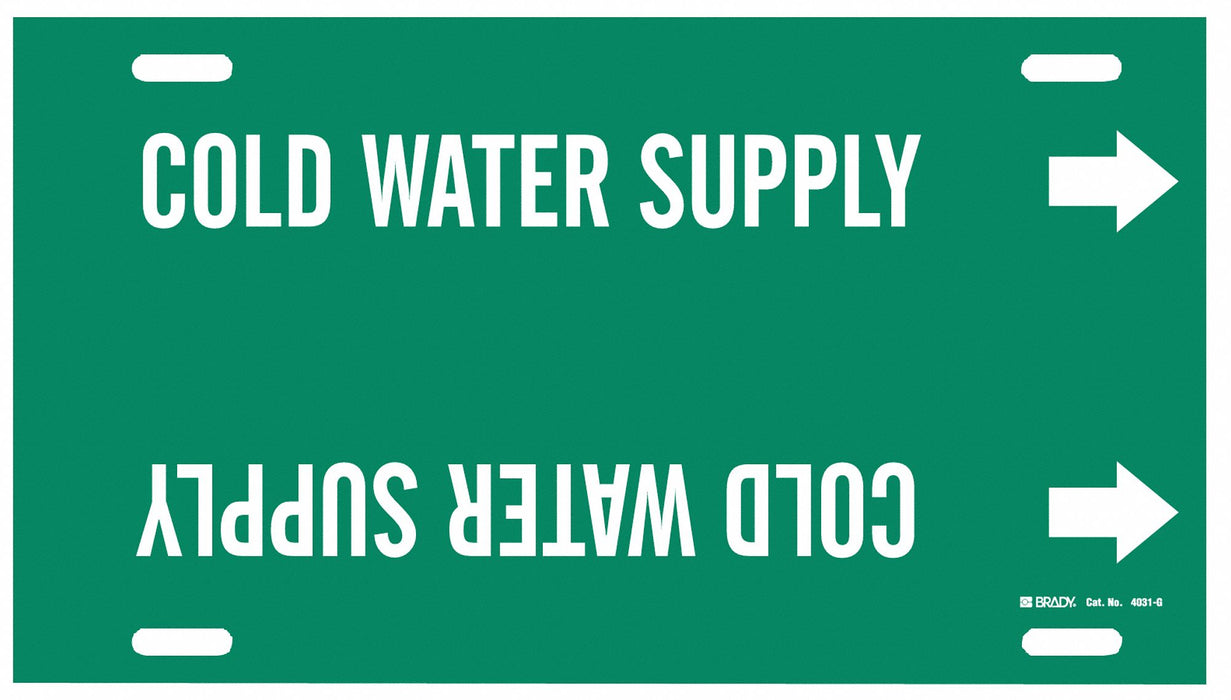Pipe Mrkr Cold Watr Supply 10in H 24in W