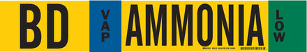 Pipe Marker Ammonia 4 in H 24 in W