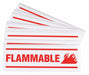 Flammable Label 3.5in x 10in Paper PK100