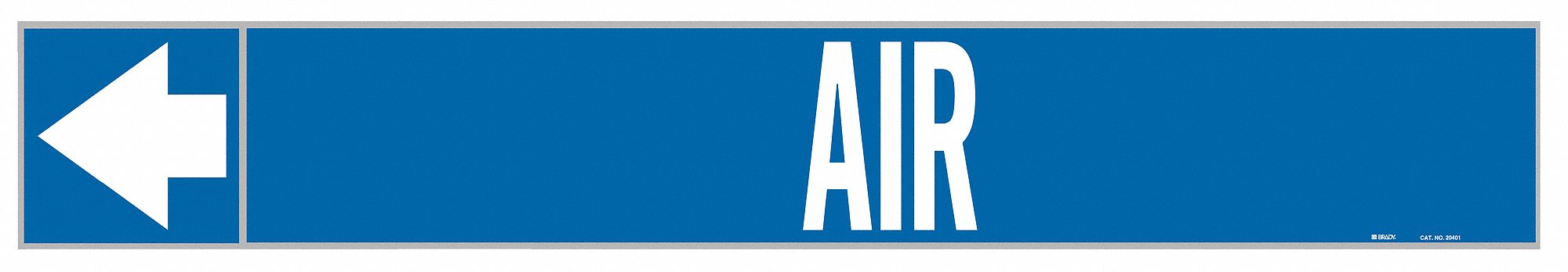 Pipe Marker Air 1 in H 8 in W