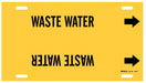 Pipe Marker Waste Water 8 in H 16 in W