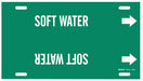 Pipe Marker Soft Water 10 in H 24 in W