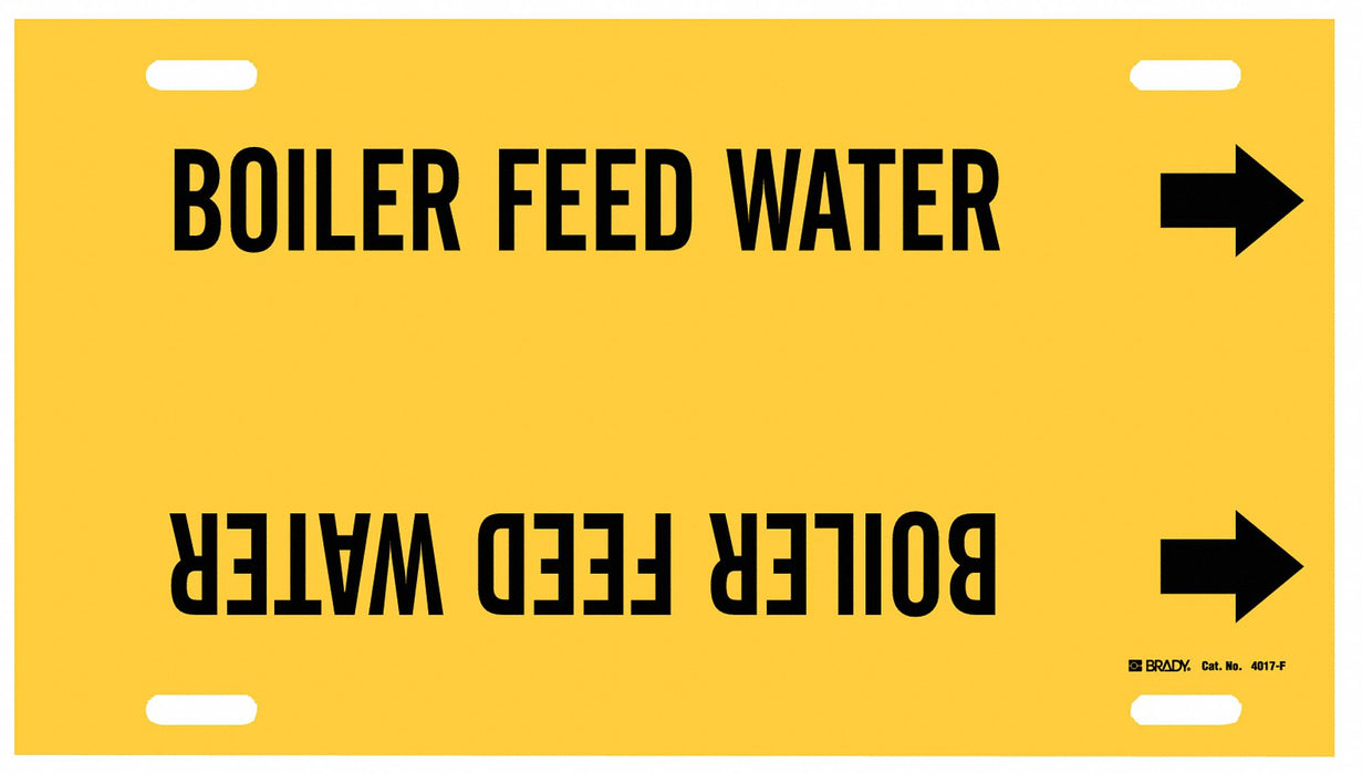 Pipe Mrkr Boiler Feed Water 8in H 16in W