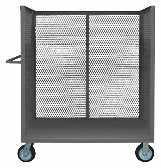 3 Sided Mesh Cart 1 Shelf 2000 lb.