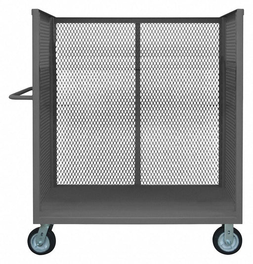 3 Sided Mesh Cart 1 Shelf 2000 lb.