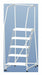 Rolling Ladder Aluminum 47-1/2 In.H