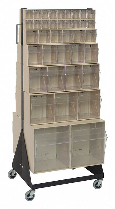 Bin Storage Rack Powder Coated 52 in